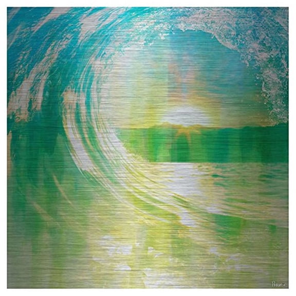 Perfect Waves by Parvez Taj Painting Print on Brushed Aluminum