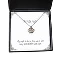 thumbnail image 1 of Perfect Wife Crown Pendant Necklace, My Wife is Like a fine Wine. She, Gifts for Wife, Present from Husband, Jewelry for Wife, Presents, Gift Giving, Christmas, Stocking Stuffers,, 1 of 5