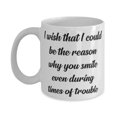 thumbnail image 1 of Perfect Wife Gifts, I wish that I could be the reason why you smile even during times of trouble, Valentine's Day 15oz Mug For Wife, 1 of 2