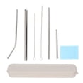 thumbnail image 1 of Perfect for Coffee & Milk Lovers ECO-Friendly Reusable Stainless Steel Straws with Cleaning Brush & Cloth, 1 of 8