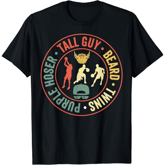 Perfect for kids dude-TALL GUY BEARD TWINS PURPLE HOSER T-Shirt