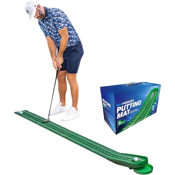 Perfect practice putting mat and chipping net, indoor and outdoor putting practice range, chipping mat for home and office use