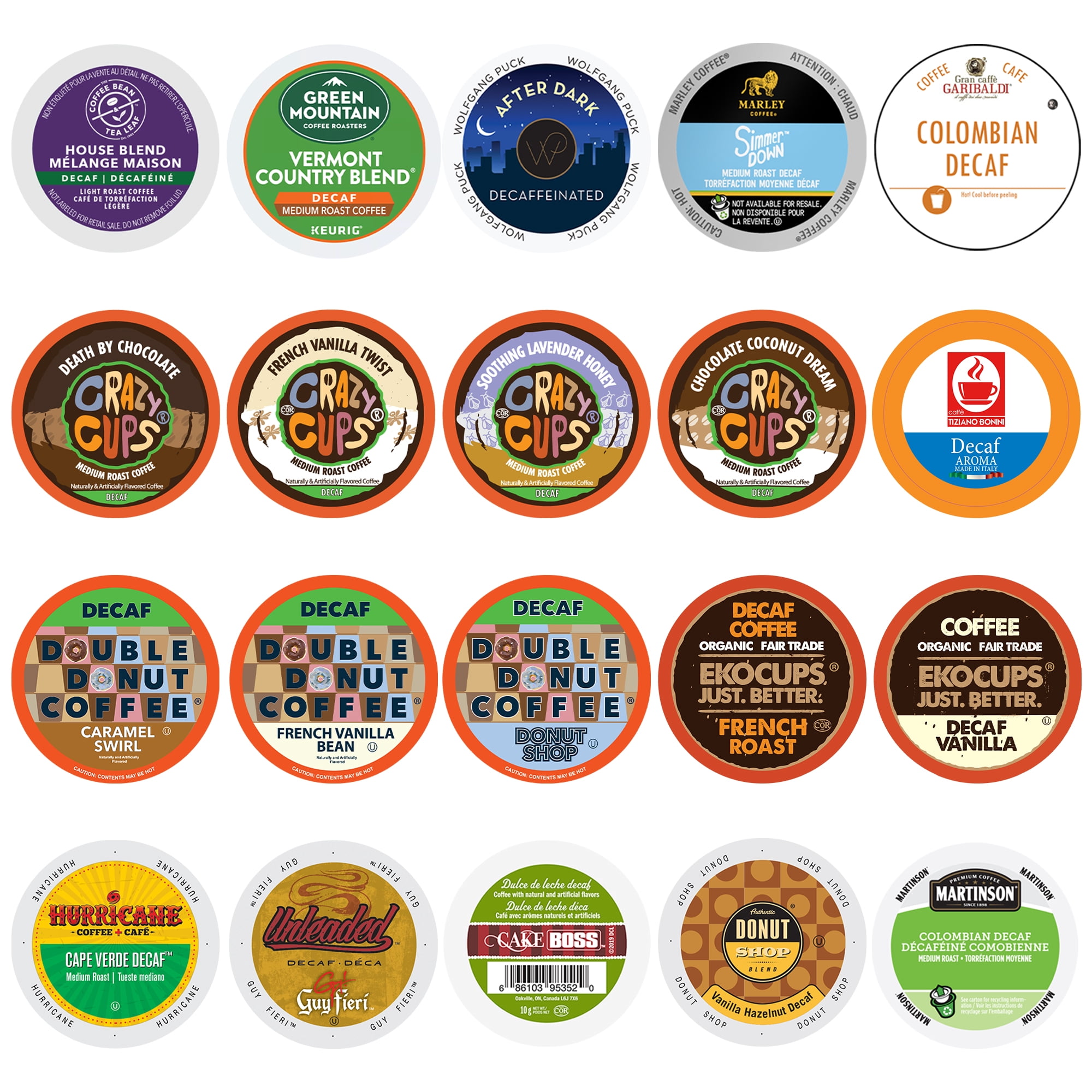 Perfect sampler variety Pack Decaf Coffee Single Serve Cups for Keurig ...