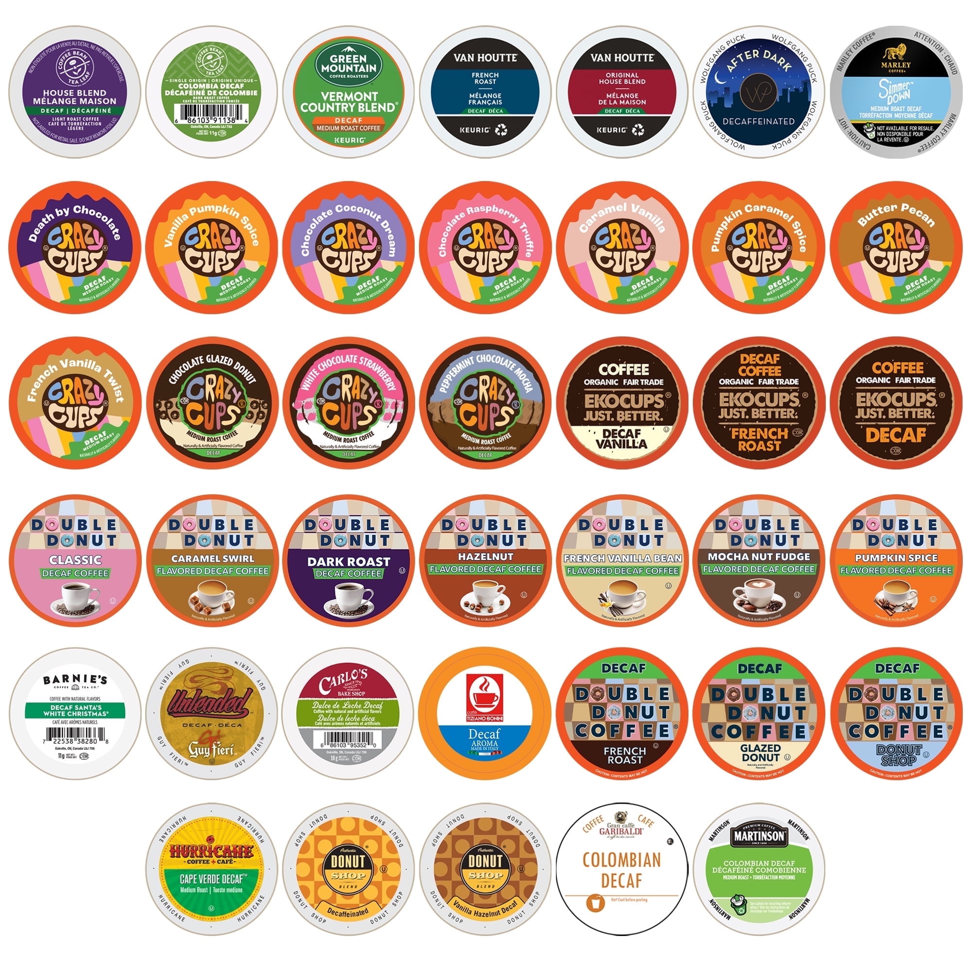 Perfect Sampler Decaf Coffee Variety Pack, Single Serve Pods for Keurig ...