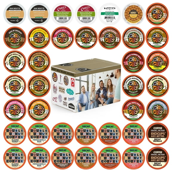 Perfect sampler variety Pack Pods, Flavored Decaf Coffee, 40 Count