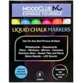 thumbnail image 1 of MoodClue Liquid Chalk Markers, 6 Neon Colors, Reversible Tip, Wet or Dry Erase, Washable, Non-Toxic, for Glass, Windows, Mirrors, Whiteboards, 1 of 9