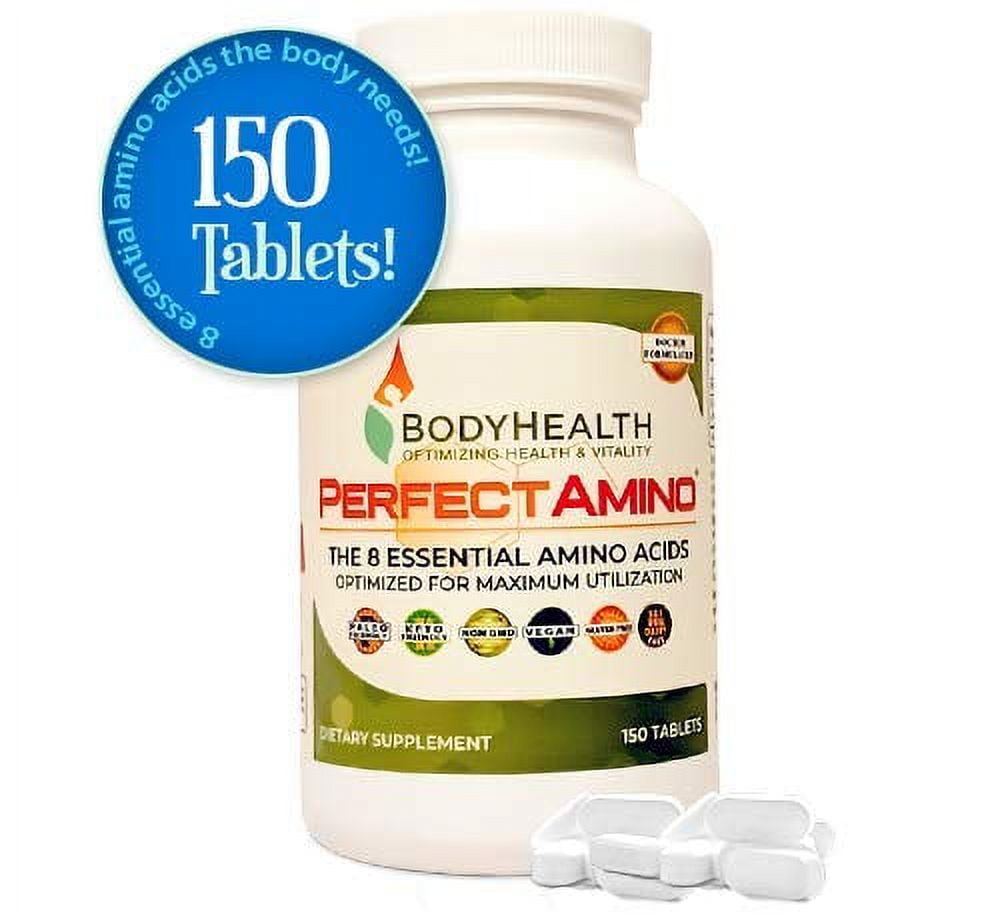 PerfectAmino (150 Tablets) 8 Essential Amino Acids Tablets w/ BCAA by
