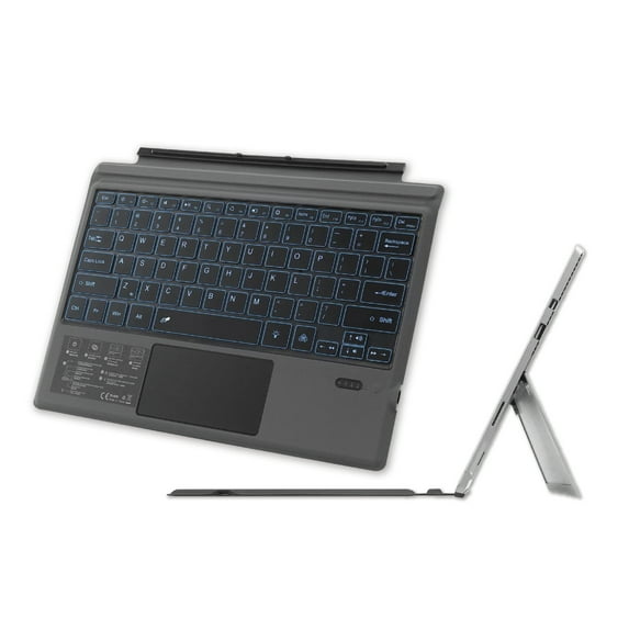 PerfectESell Wireless Keyboard Type Cover For Surface Pro 7/7+/6/5/4 Trackpad Mouse 7 Color BackLight New