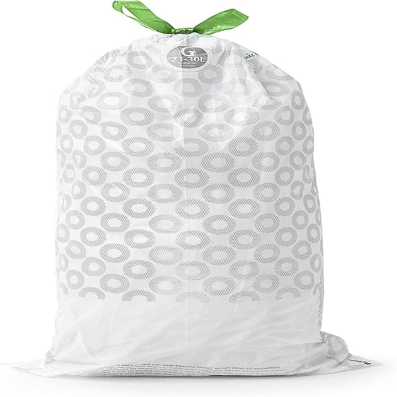 PerfectFit Trash Bags (Size G/6-8 Gal) Thick Plastic Trash Can Liners with Drawstring Handles (120 Bags)