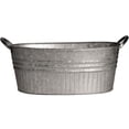 thumbnail image 1 of PerfectPatio 24” x 12” x 10” Oval Multicolor Galvanized Planter with Handles, 1 of 1