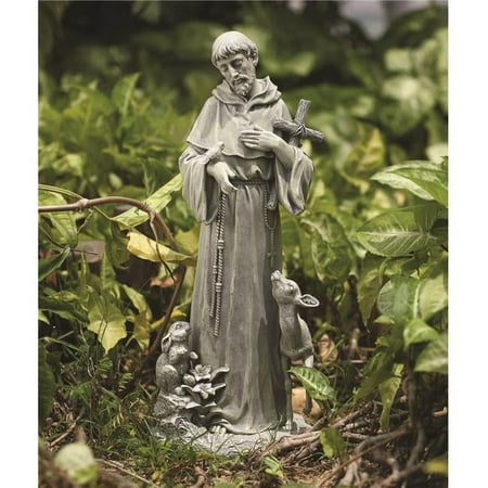 PerfectPatio Saint Francis with Cross Garden Statue