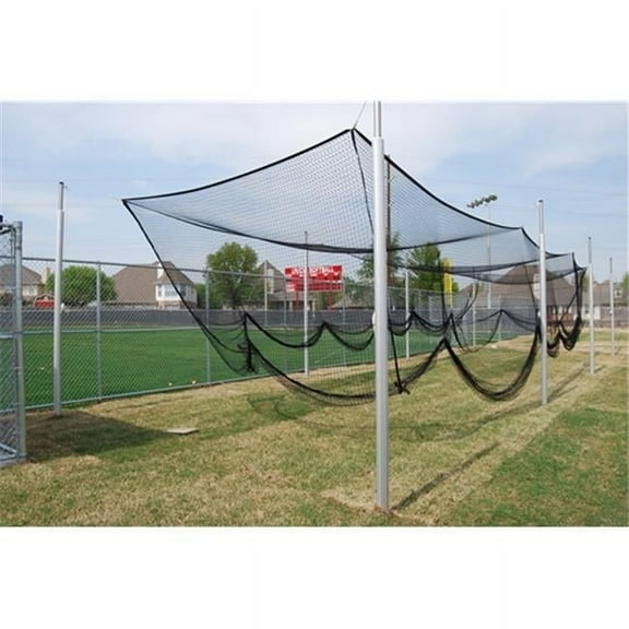 PerfectPitch Aluminum Multi-Sport Cage Structure Batting Cages, Black, 3.5" x 10"