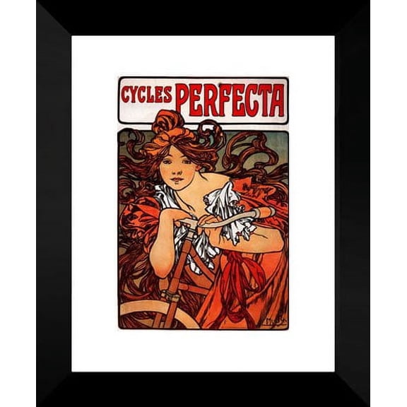 Perfecta Cycles 20x24 Framed Art Print by Mucha, Alphonse Maria