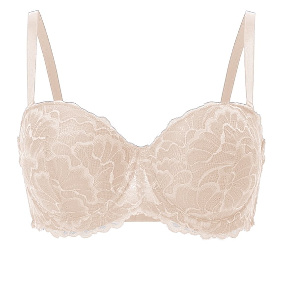 Perfectbot Back Smoothing Bras for Women Seamless Deep V-Neck & Balconette Wireless Bra for Everyday Support