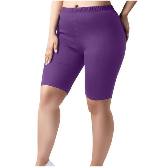 Perfectbot Buttery Soft Yoga Workout Shorts for Women Plus Size High Waisted Butt Sculpting Gym Biker Shorts