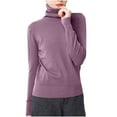 thumbnail image 1 of Perfectbot Fall Winter Sweaters for Women Turtleneck Long Sleeves Warm Tops Basic Underwear Plain Shirts, 1 of 5