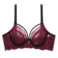 thumbnail image 1 of Perfectbot Lace Sheer Bras for Women, Sexy Push Up Breathable Balconette Demi Unlined Wireless Bra, 1 of 8