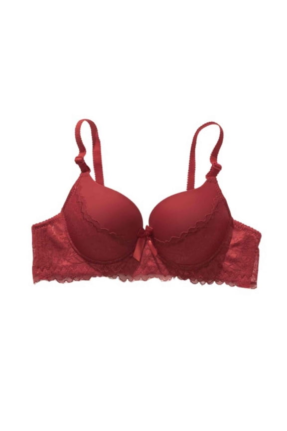Lace Underwire Bras for Women, Push Up Balconette & Seamless Full Coverage Bra with Sexy Embroidery