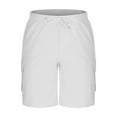 thumbnail image 1 of Perfectbot Men's Bermuda Shorts Elastic Waist Drawstring Lightweight Casual Beach Walking Shorts, 1 of 4