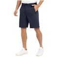 thumbnail image 1 of Rvwovn Men's Flat Front Blend Dress Shorts Lightweight Quick Dry Golf Casual Shorts with Pockets, 1 of 8