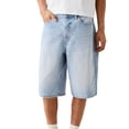 thumbnail image 1 of Perfectbot Men's Loose Fit Jean Shorts Wide Leg Vintage Y2K Casual Streetwear Denim Shorts Hip Hop Jorts, 1 of 8