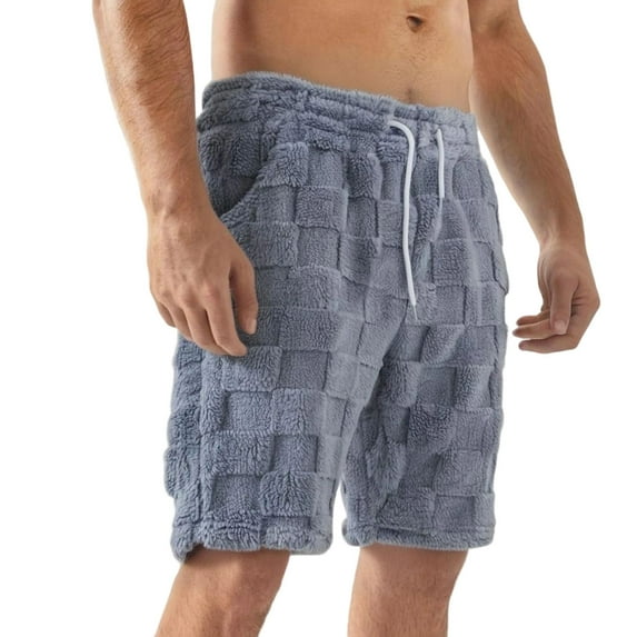 Perfectbot Men's Soft Fleece Pajama Shorts Comfy Sleep Lounge Shorts with Drawstring & Pockets