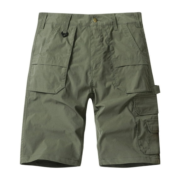 Perfectbot Men's Tactical Cargo Shorts Button Waist Outdoor Hiking Hunting Fishing Shorts