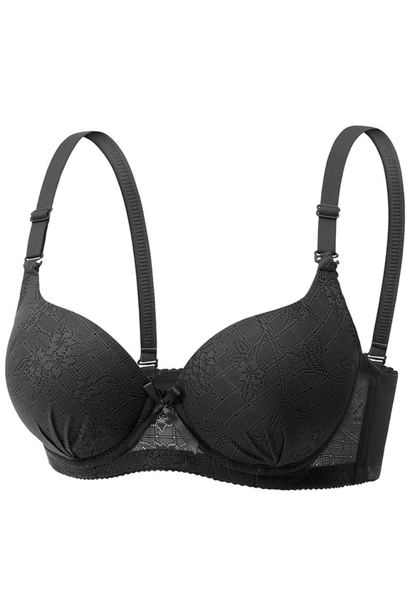 Wireless Bras for Women Balconette Push Up Sexy Sheer Lace Bra for Everyday Wear