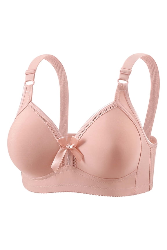 Wireless Bras for Women, Full Coverage Demi Cup with Push Up Support & Sexy Front Knot (S-5XL)
