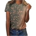 thumbnail image 1 of Perfectbot Women Blouses Classic Summer Print Casual Crew Neck Short Sleeve T-Shirts Size S-2XL, 1 of 5