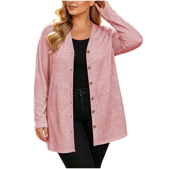 Perfectbot Women Long Sleeve Button Front Cardigan, Loose Fit Soft Knit Mid-Length Open Layer Sweater Jacket