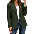 thumbnail image 1 of Perfectbot Women's Blazer Jacket, Classic Notched Lapel Workwear Coat, Business Casual Open Front Outerwear, 1 of 6