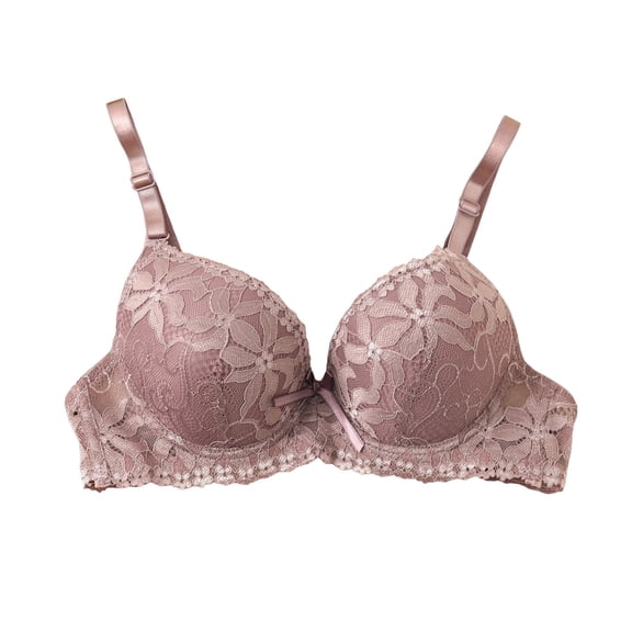 Perfectbot Women's Lace Push Up Bra Underwire Padded Balconette Plunge Bra for Everyday Wear