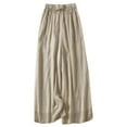 thumbnail image 1 of Perfectbot Women's Linen Palazzo Pants - Breathable Wide Leg Drawstring Waist Casual Trousers, 1 of 6