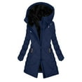 thumbnail image 1 of Perfectbot Women's Long Parka, Tow Way Zip Fleece Lined Coat with Drawstring Hood, Winter Thermal Clothing, 1 of 7