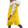 thumbnail image 1 of Perfectbot Women's Long Vest - Quilted Faux Fur Hooded Sleeveless Jacket for Winter Warmth, Sizes S-5XL, 1 of 8