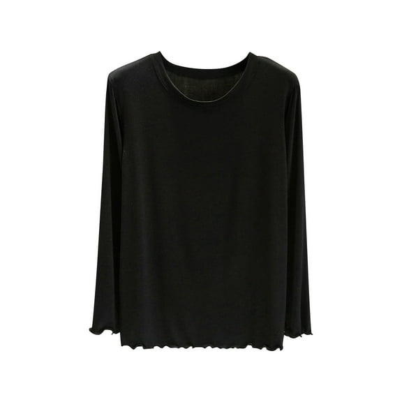 Perfectbot Women's Modal Long Sleeve Yoga Top, Comfortable Casual Tee for Lounge and Light Activity