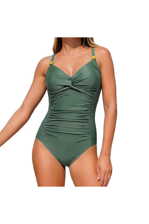 Women's One Piece Bikini Sets Dressy V Neck Built-in Bra Swimsuits Beach Travel & Casual Vacation
