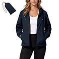 thumbnail image 1 of Perfectbot Women's Packable Hooded Windbreaker Light Zip Up Rain Jacket for Travel Daily Outdoor Activities, 1 of 8