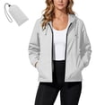 thumbnail image 1 of Perfectbot Women's Packable Hooded Windbreaker Light Zip Up Rain Jacket for Travel Daily Outdoor Activities, 1 of 8