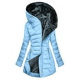 thumbnail image 1 of Perfectbot Women's Plus Size Puffer Coat, Fleece Lined Thickened Warm Winter Jacket with Hood, S-5XL, 1 of 7
