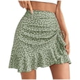 thumbnail image 1 of Perfectbot Women's Ruffle A-Line Mini Skirt - Floral Print Tiered Boho Flowy Summer Short Skirt, 1 of 5