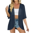 thumbnail image 1 of Perfectbot Women's Sheer Chiffon Open Front Cardigans Lightweight Elbow-Length Sleeve Kimono Summer Cover Ups, 1 of 8