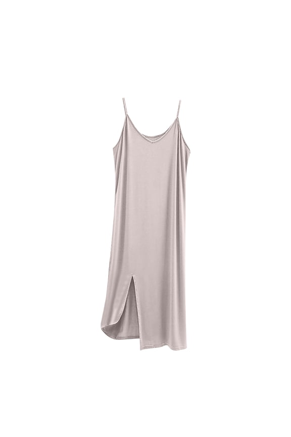 Women's Spaghetti Strap Nightgown, Sleeveless Loose Fit Camisole Sleepwear with Slit