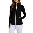 thumbnail image 1 of Perfectbot Women's Sun Protection Workout Jacket, Long Sleeve Thumb Hole Cuff Slim Fit Athletic Top, 1 of 7