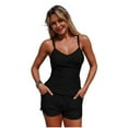 thumbnail image 1 of Perfectbot Women's Two-Piece Tankini Set, Ruched Slim Tank with Drawstring Shorts, Sporty Swimwear, 1 of 7