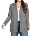 thumbnail image 1 of Perfectbot Women's V-Neck Open Front Cardigan Long Sleeve Loose Fit Casual Kit Cover Up for Spring Fall, 1 of 8