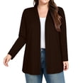 thumbnail image 1 of Perfectbot Women's V-Neck Open Front Cardigan Long Sleeve Loose Fit Casual Kit Cover Up for Spring Fall, 1 of 8