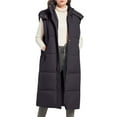 thumbnail image 1 of Perfectbot Women's Winter Long Puffer Vest - Quilted Hooded Sleeveless Outerwear with Snap Button & Full Zip, 1 of 8