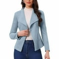 thumbnail image 1 of Perfectbot Womens Faux Suede Jackets Lapel Slim Fit Comfort Blazer Fall Fashion Coat Spring Outerwear, 1 of 8